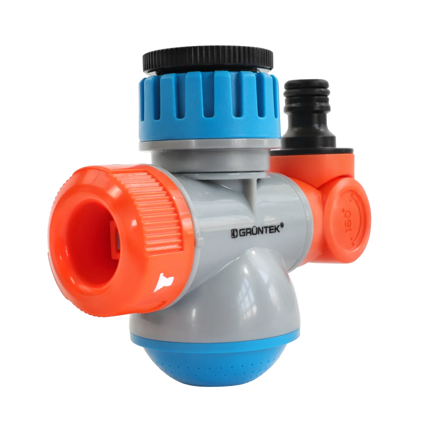 GRÜNTEK Flexibler Wasserhahn Adapter mit dreh- und neigbarem Schlauchanschluss und Wasserhahn-Funktion mit 2 Wasserstrahlarten