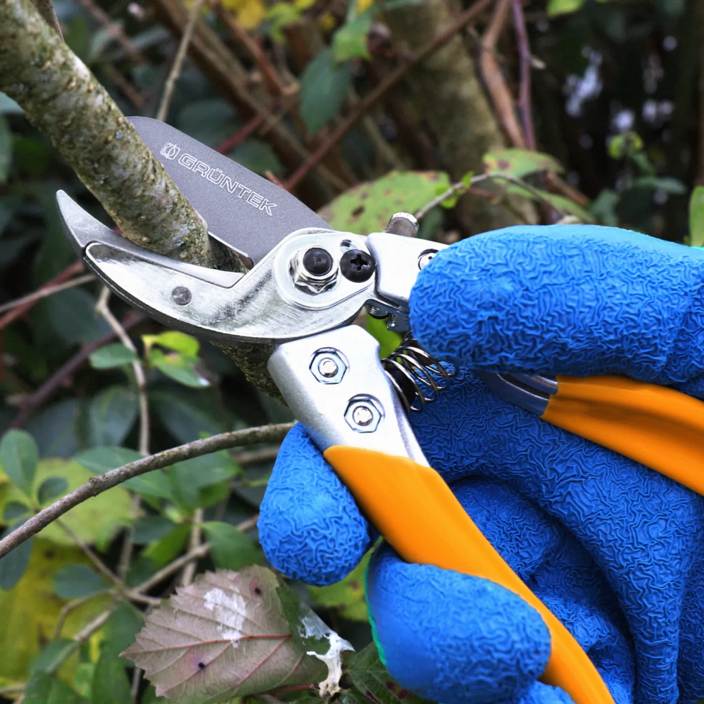 GRÜNTEK Amboss Gartenschere BUSSARD, 200 mm