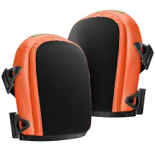 GRÜNTEK Soft-Knieschoner Klassik mit 2 Strips, Comfort Gel Innenpolster, für Handwerk und Zuhause, Kniekissen Arbeit, Knieschutz Gartenarbeit