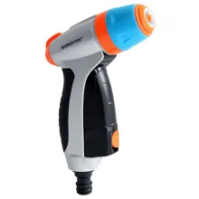 GRÜNTEK verstellbare Spritzpistole mit 3 Düsen, Garten-Spritze, Metall Gartenbrause. Einstellbare Handbrause für Garten, Autowaschen und Zuhause, stoßfest und leichtgewichtig