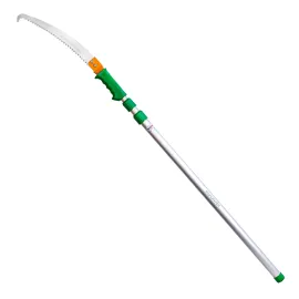 GRÜNTEK WELS Teleskop Astsäge Set, Handsäge 50 cm und Teleskopstange bis 240 cm, Baumsäge mit 3D Zahnung