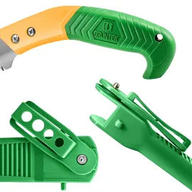GRÜNTEK Gartensäge BARRAKUDA 300 mm, Baumsäge, Impuls gehärtete aggressive Spezial-Zahnung, Handsäge, rutschfester gummierter Griff, praktischer Halter mit Gürtelclip, Holzsäge Säge Astsäge