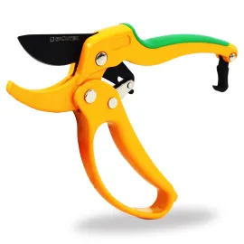 GRÜNTEK Amboss Ratschen Gartenschere UHU 205 mm, bequem praktische Baumschere mit automatischer Ratschenfunktion