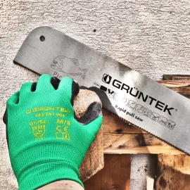 GRÜNTEK Gartenhandschuhe 5 Paar aus Polyesterfaser mit Latexbeschichtung