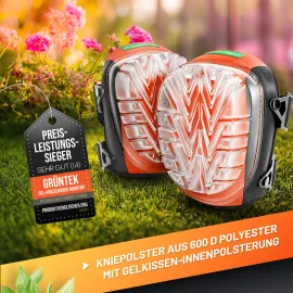 GRÜNTEK Knieschutz mit Kunststoff-Hartschalen für Garten Handwerk Zuhause, 2 Strips, leicht und bequem Knieschützer/schoner