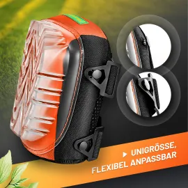 GRÜNTEK Knieschutz mit Kunststoff-Hartschalen für Garten Handwerk Zuhause, 2 Strips, leicht und bequem Knieschützer/schoner